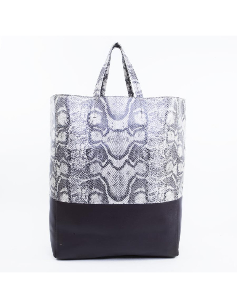 Sac cabas CÉLINE cuir et python 