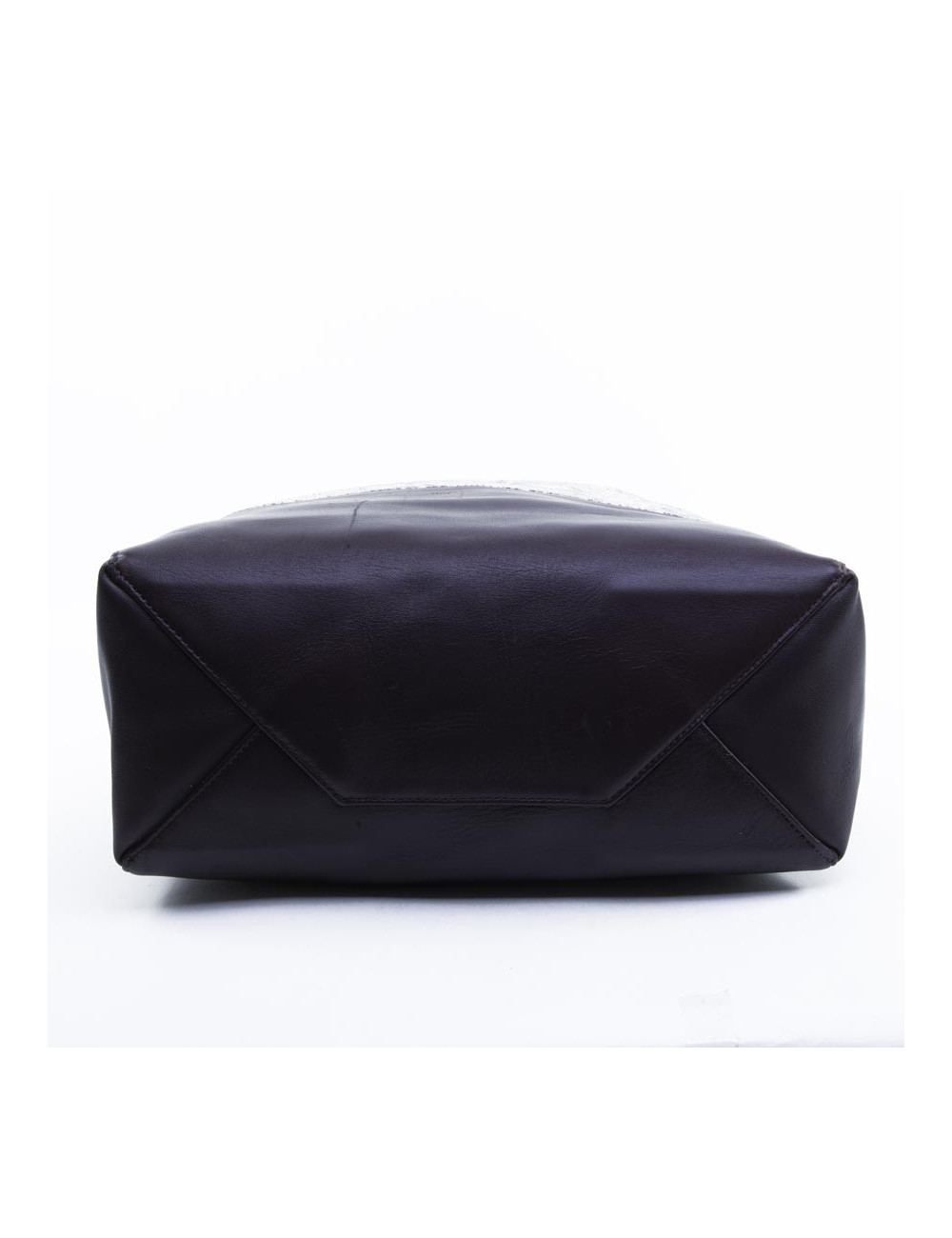 CELINE leather and python tote bag