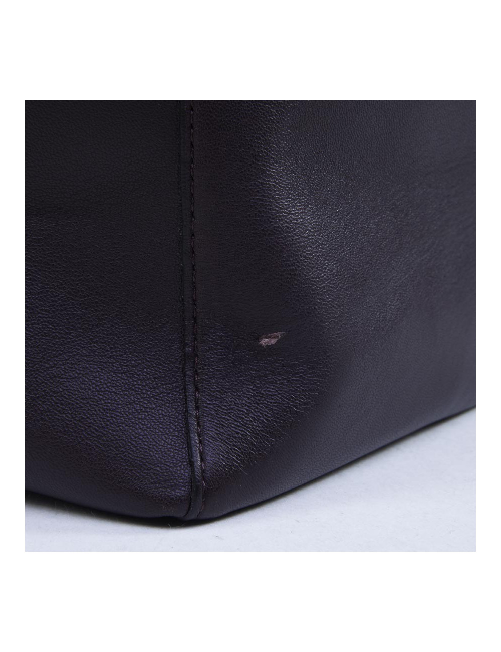 CELINE leather and python tote bag