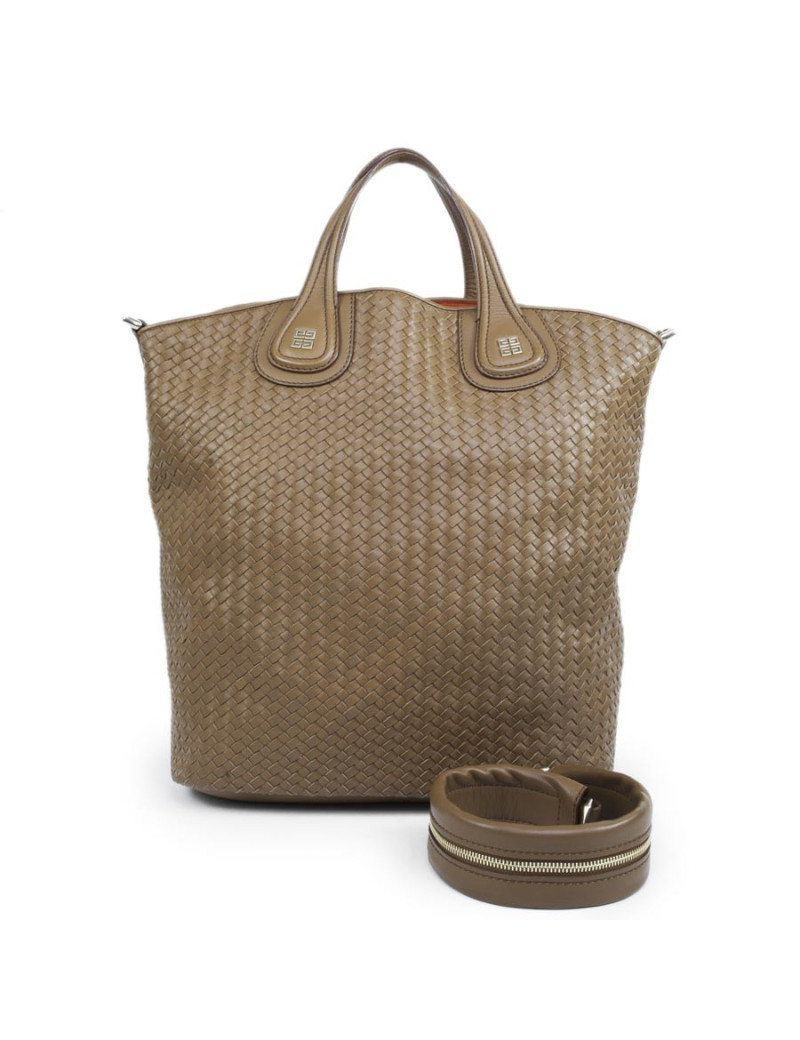 Sac Nightingale GIVENCHY en cuir tressé gold