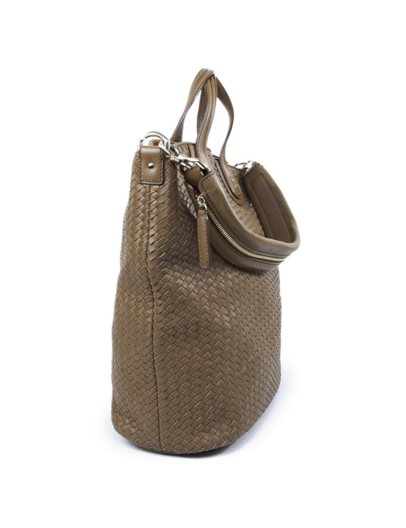 GIVENCHY Nightingale bag leather braided gold