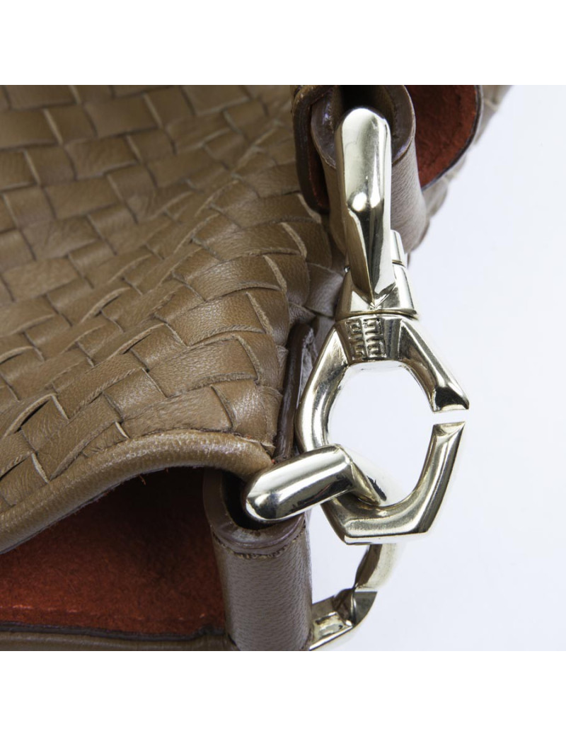 GIVENCHY Nightingale bag leather braided gold