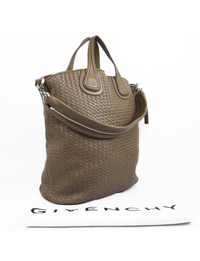 GIVENCHY Nightingale bag leather braided gold