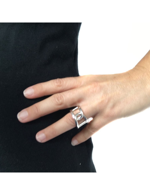 Bague HERMES t 51  argent