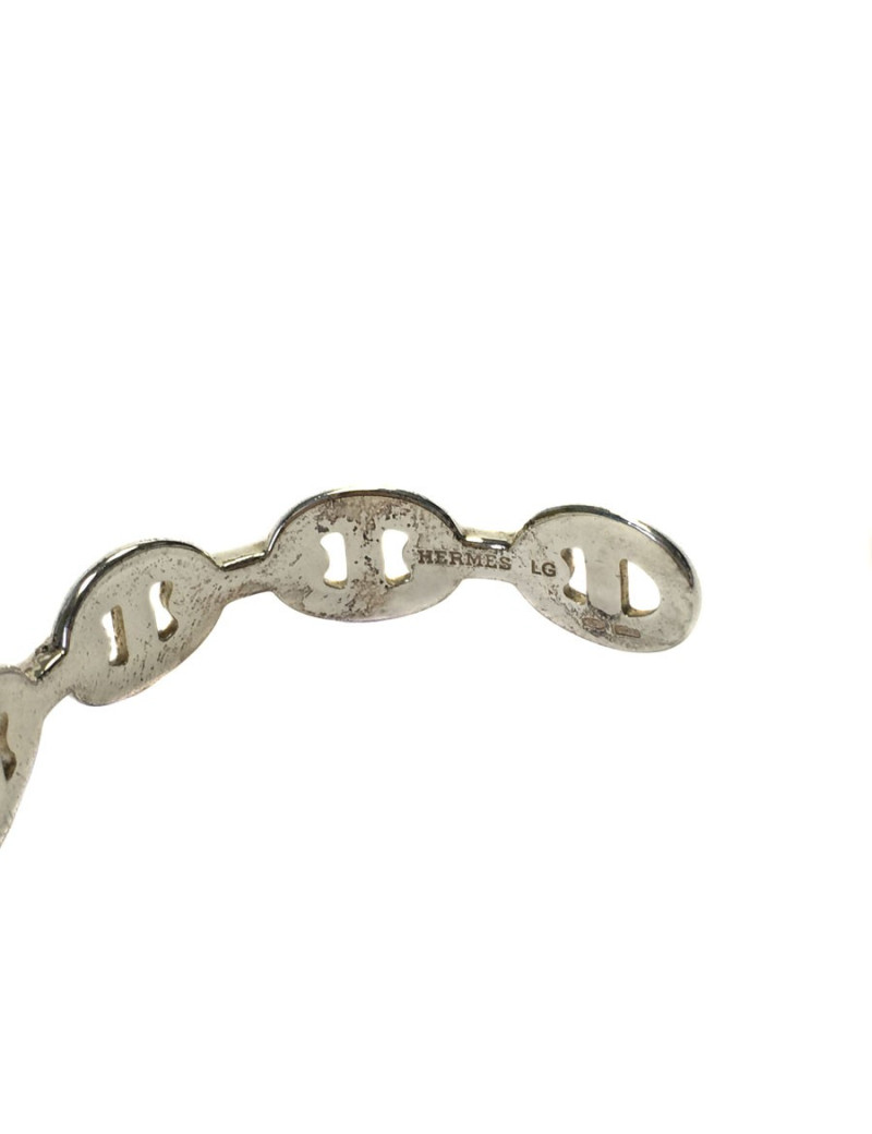 Bracelet HERMES chaine d'ancre enchaîné en argent