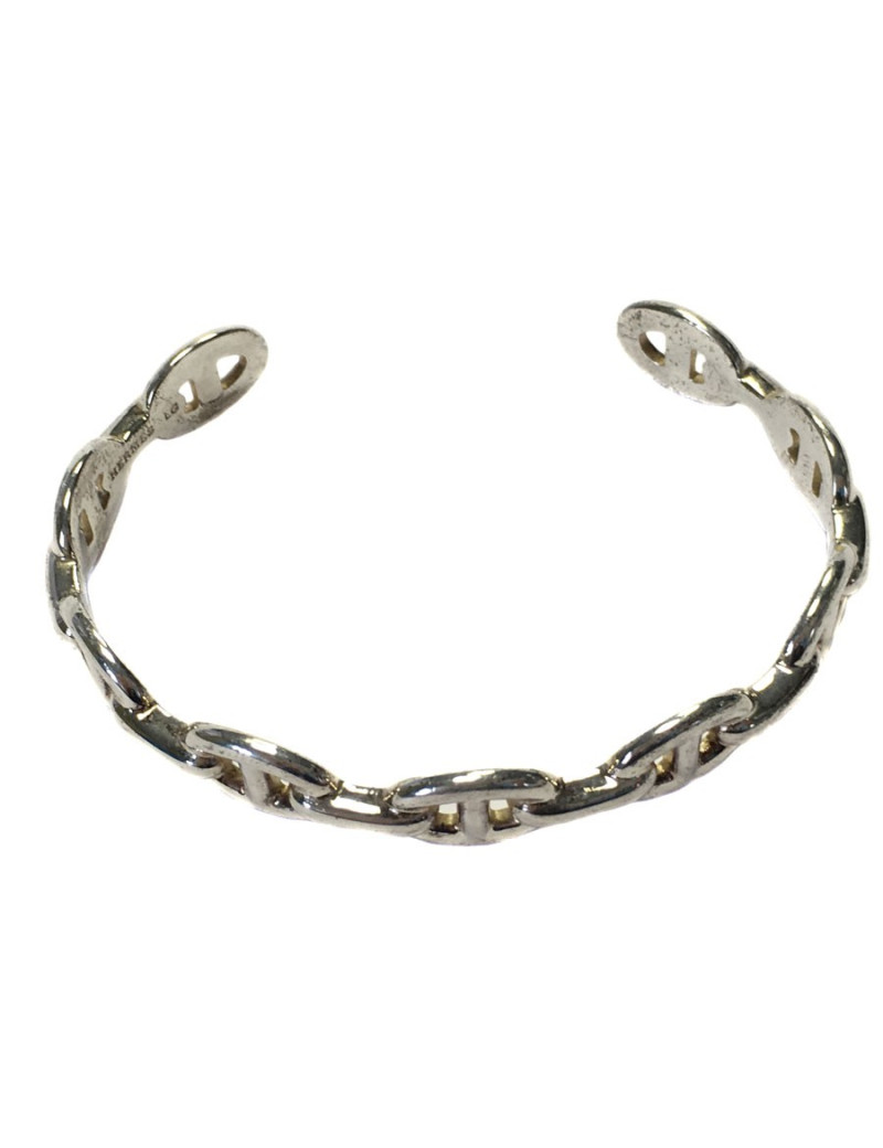 Bracelet HERMES chaine d'ancre enchaîné en argent