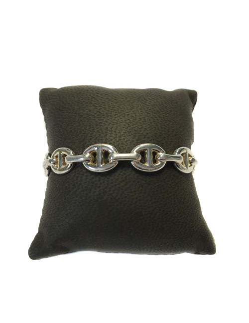 Bracelet HERMES chaine d'ancre enchaîné en argent