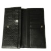 GUCCI black monogram leather flap portfolio