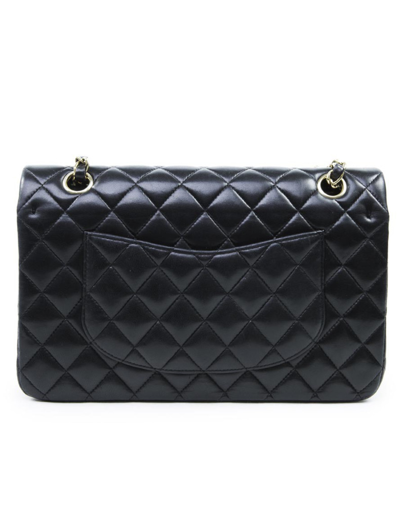 Quilted CHANEL timeless black lambskin bag