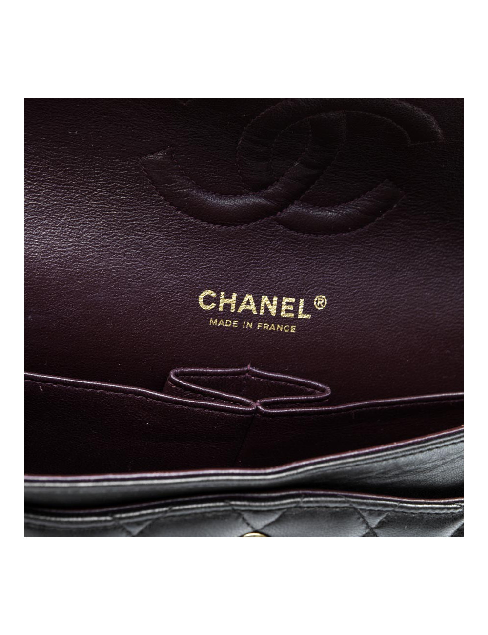 Quilted CHANEL timeless black lambskin bag