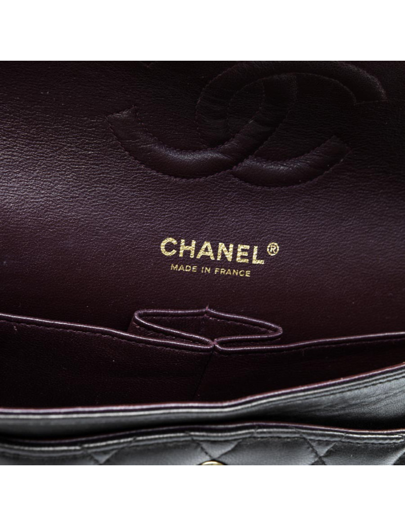 Sac CHANEL timeless cuir d'agneau noir matelassé