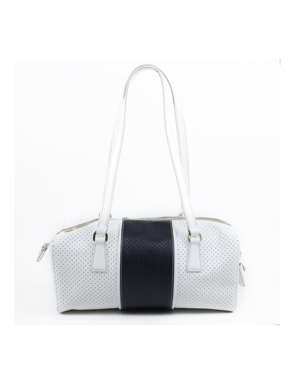 Two-tone perforated leather PRADA bag
