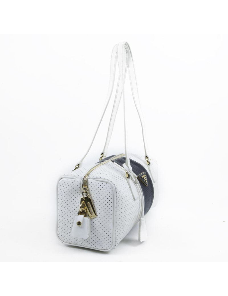 Two-tone perforated leather PRADA bag
