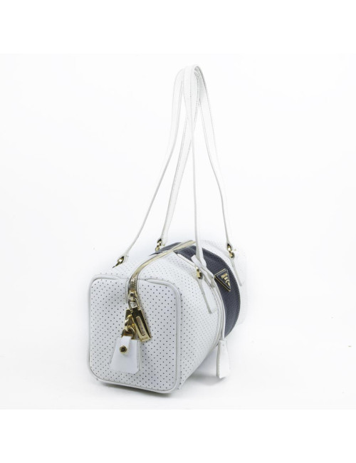 Two-tone perforated leather PRADA bag
