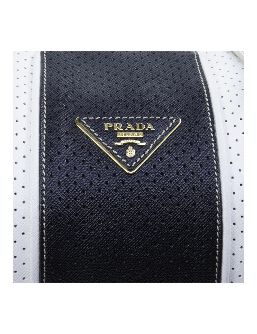 Two-tone perforated leather PRADA bag