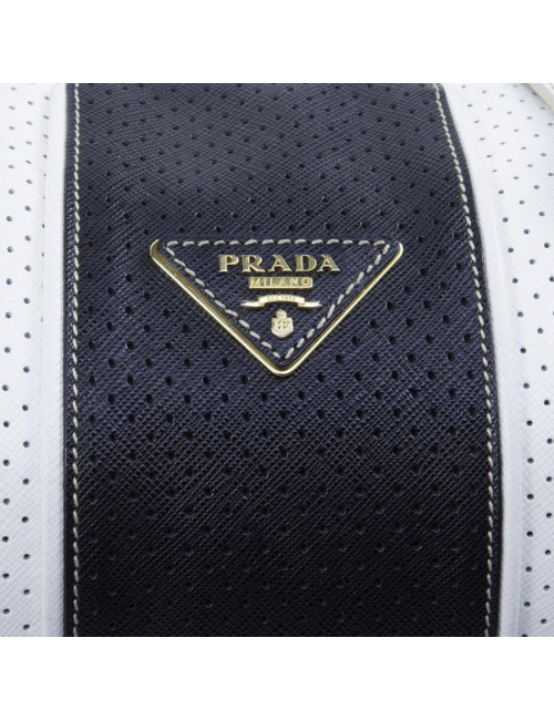 Two-tone perforated leather PRADA bag