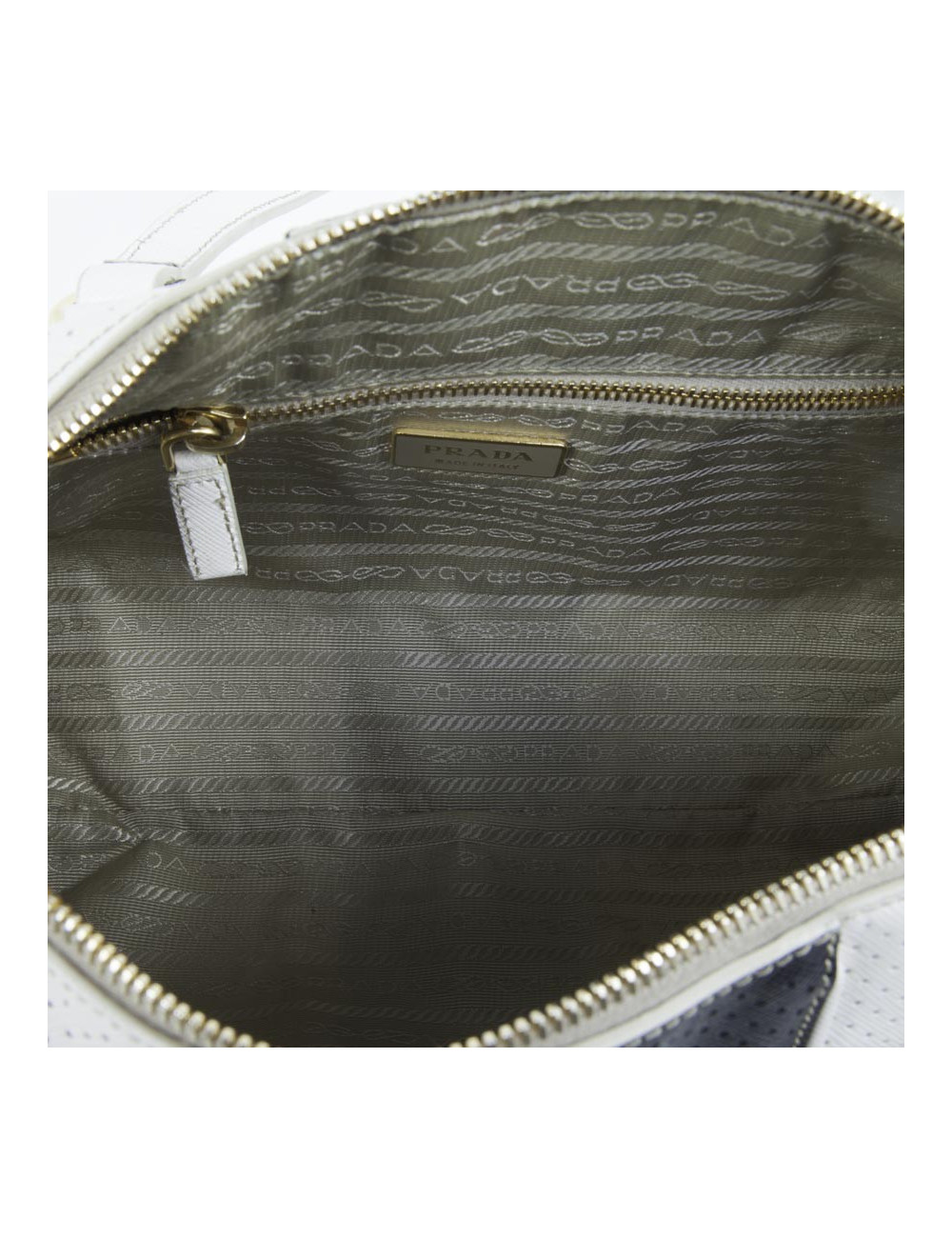 Two-tone perforated leather PRADA bag