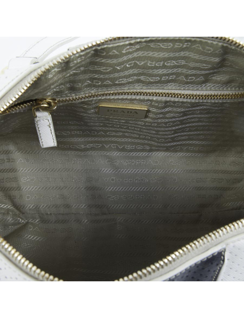 Two-tone perforated leather PRADA bag