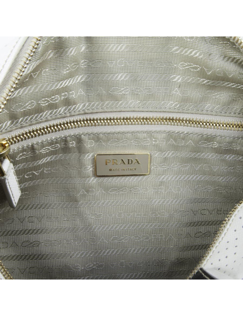 Two-tone perforated leather PRADA bag