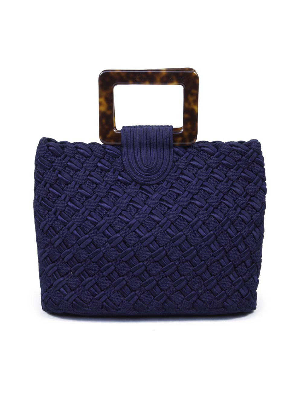 Braided blue YVES SAINT LAURENT bag Navy vintage