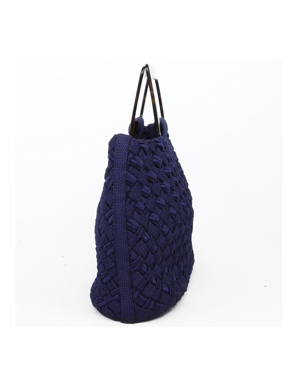 Braided blue YVES SAINT LAURENT bag Navy vintage