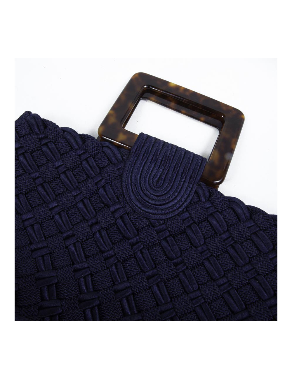 Braided blue YVES SAINT LAURENT bag Navy vintage