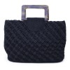 Braided blue and black YVES SAINT LAURENT bag Vintage