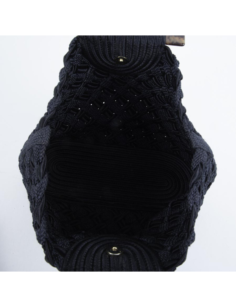 Braided blue and black YVES SAINT LAURENT bag Vintage