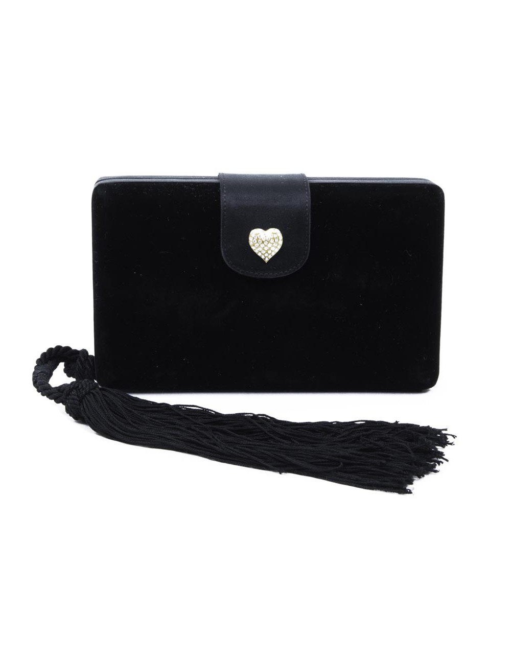 Minaudière CELINE en velours de soie noir