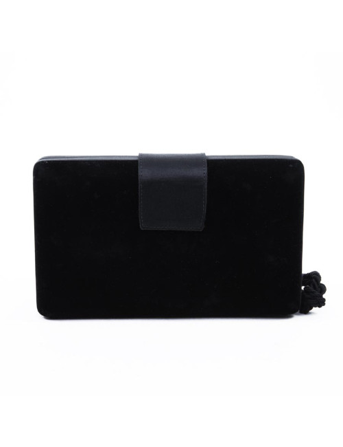 Clutch CELINE black silk velvet