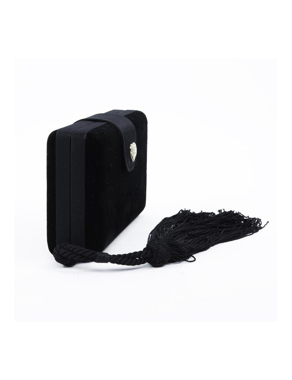 Minaudière CELINE en velours de soie noir