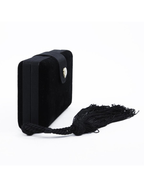 Minaudière CELINE en velours de soie noir
