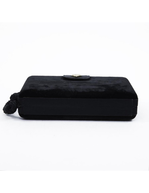 Minaudière CELINE en velours de soie noir