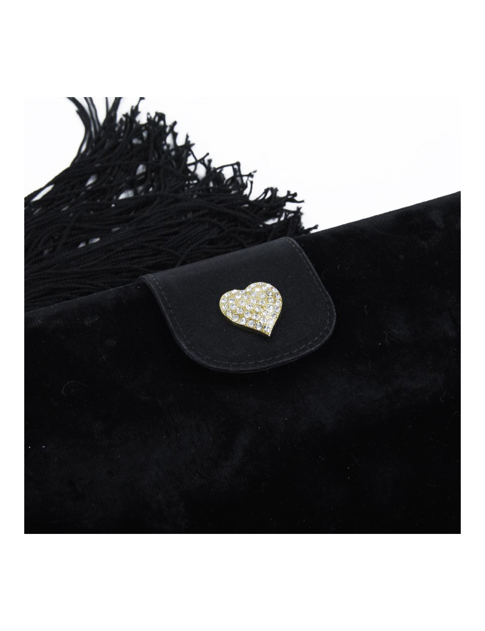 Clutch CELINE black silk velvet