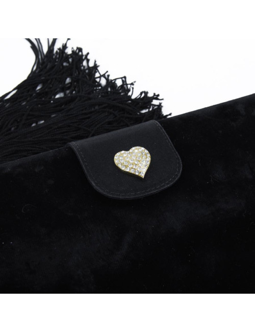 Clutch CELINE black silk velvet