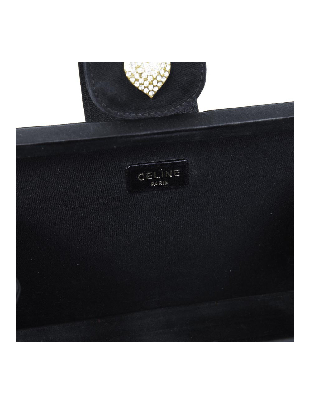 Clutch CELINE black silk velvet