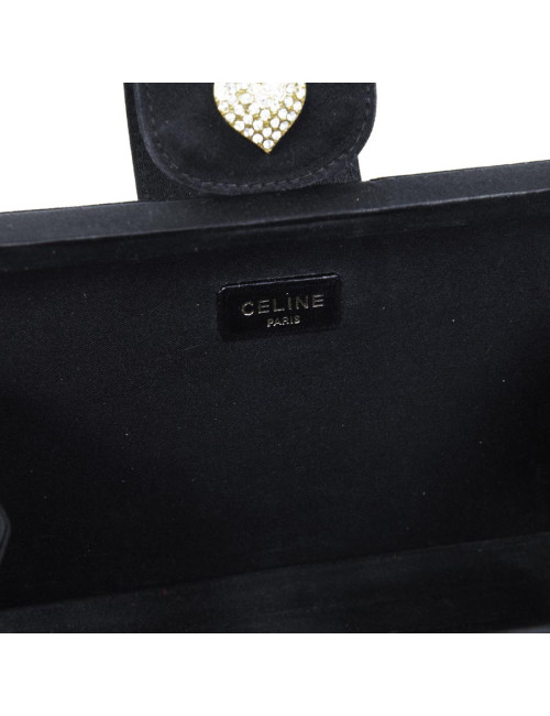Minaudière CELINE en velours de soie noir