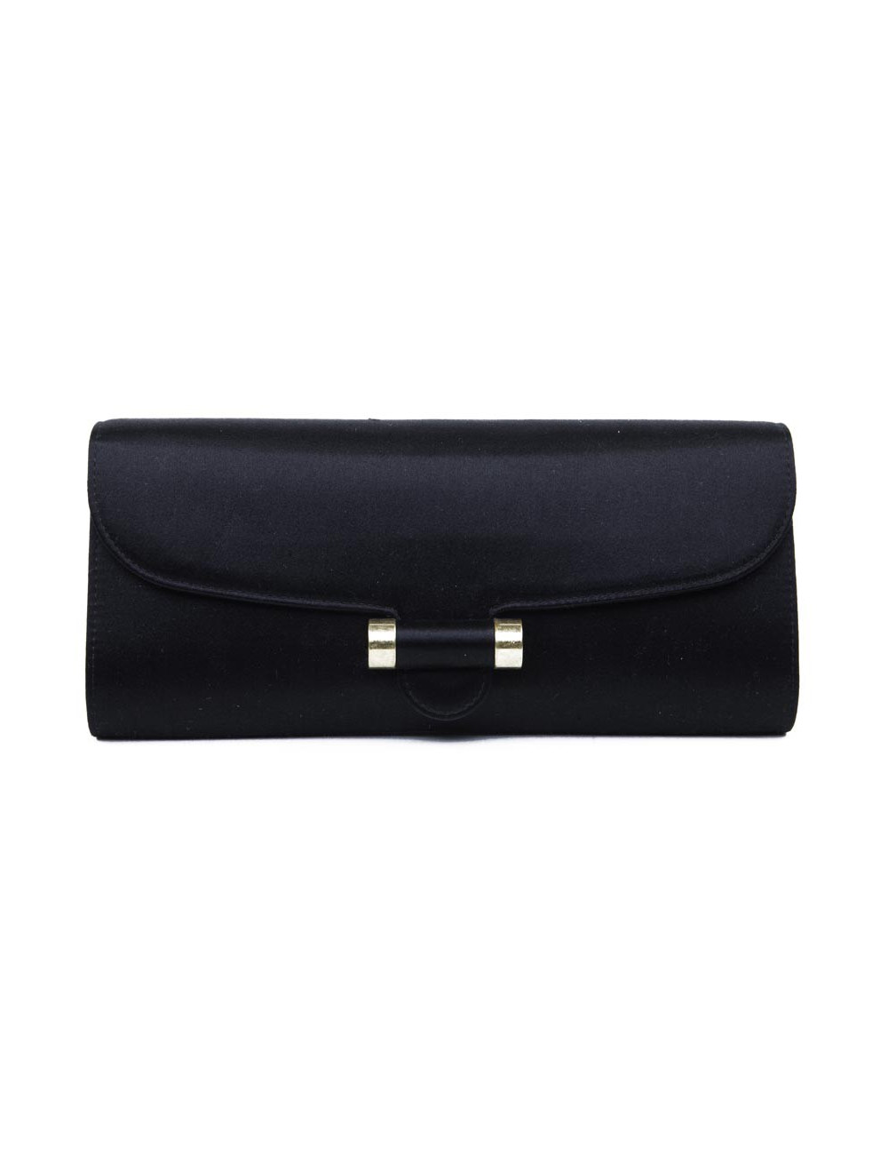Pochette YVES SAINT LAURENT satin de soie noir