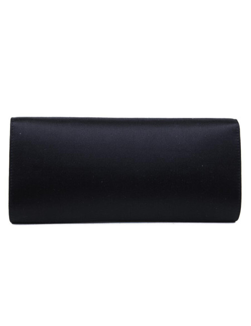 Pochette YVES SAINT LAURENT satin de soie noir