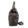 PRADA Brown grained leather satchel bag