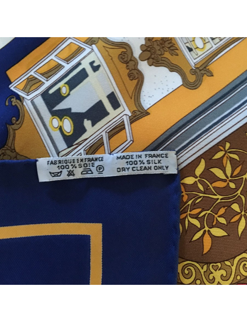 Hermès "Salzburg" Silk dark blue