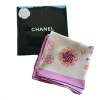  CHANEL scarf in light and dark pink silk
