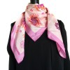  CHANEL scarf in light and dark pink silk