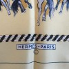 Hermès "La Camargue" in pale yellow silk