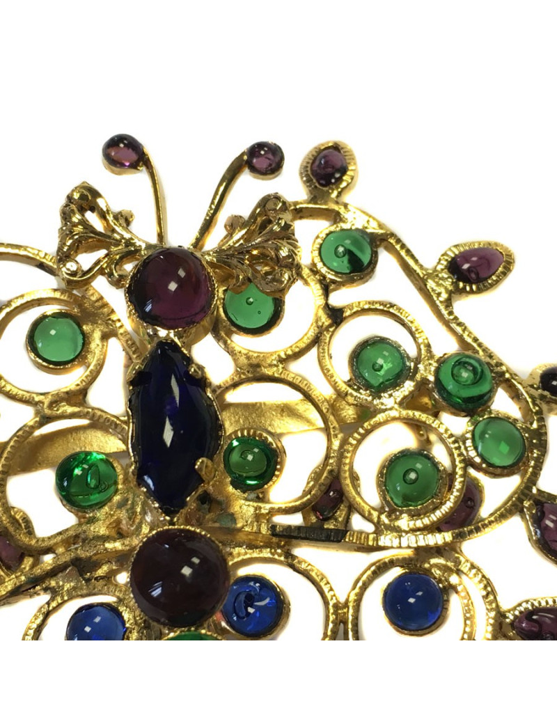 Brooch MARGUERITE of VALOIS Butterfly glass