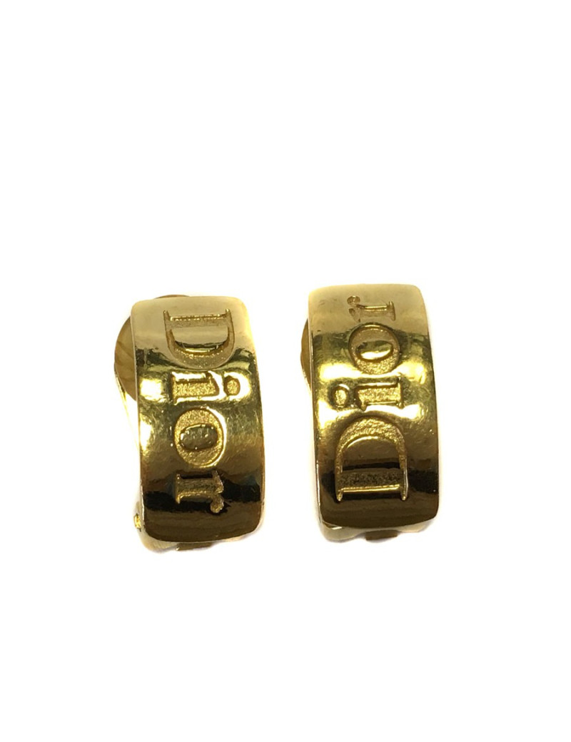 Boucles d'oreille clips DIOR en métal doré
