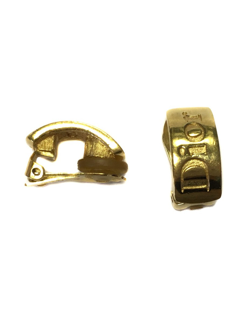 Boucles d'oreille clips DIOR en métal doré