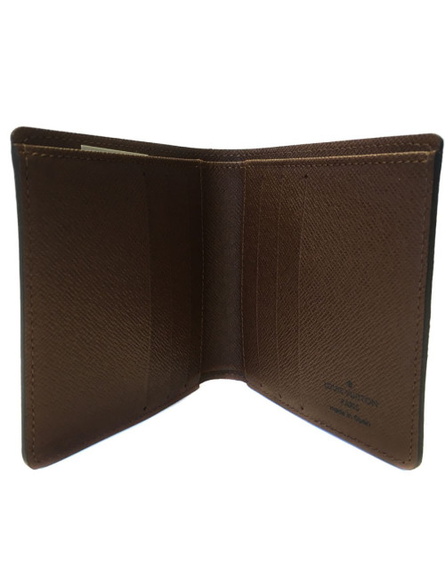 Porte cartes LOUIS VUITTON en toile monogram marron