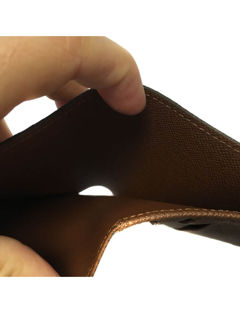 Porte cartes LOUIS VUITTON en toile monogram marron