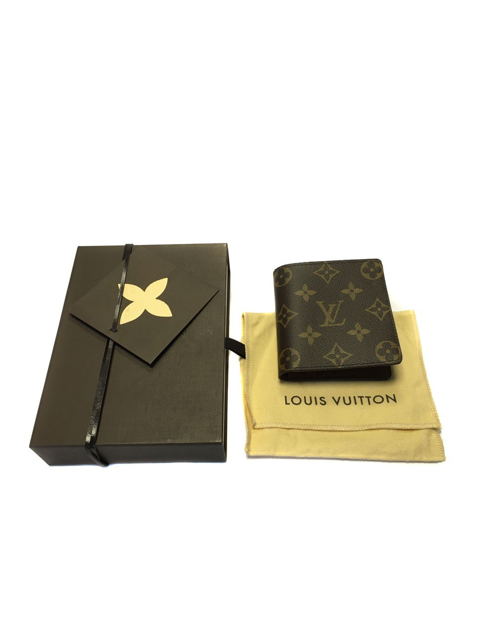Porte cartes LOUIS VUITTON en toile monogram marron